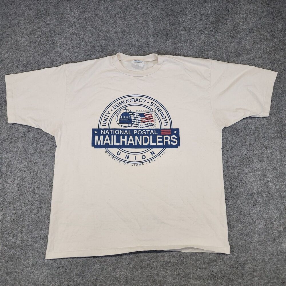 VTG NPMHU National Postal Mailhandlers Union Mens XL‎ USA Single Stitch T Shirt - Picture 3 of 12